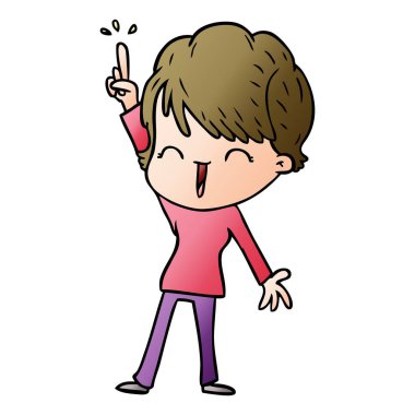 vektör çizim karikatür komik kadın