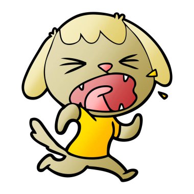 Çizgi film köpeğinin vektör çizimi