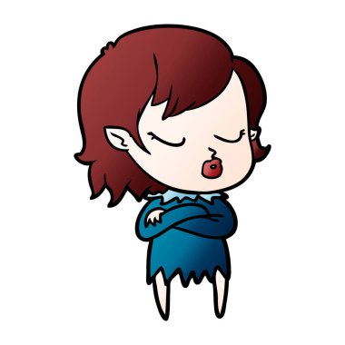 sevimli çizgi vampir kız