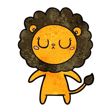 Çizgi film aslanının vektör çizimi