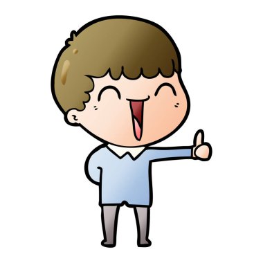 vektör çizim karikatür mutlu adam