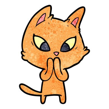 Çizgi film kedisinin vektör çizimi