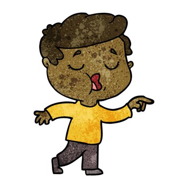 vektör çizim konuşuyor karikatür adam