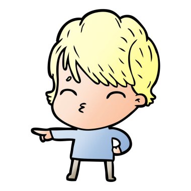 vektör çizim karikatür kadın düşünme