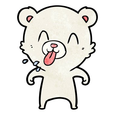 dilini kaba karikatür kutup ayısı