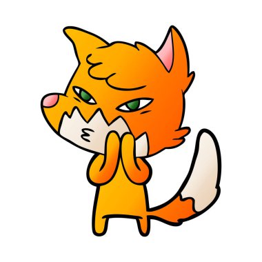 Çizgi film tilkisinin vektör çizimi