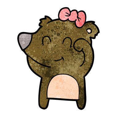 Çizgi film ayısının vektör çizimi