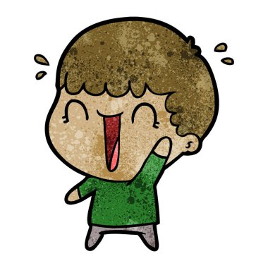 vektör çizim karikatür adam gülen