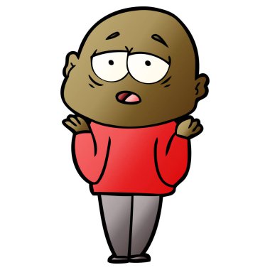 yorgun kel adam çizgi film