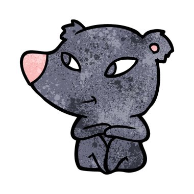 Tatlı çizgi film ayısının vektör çizimi