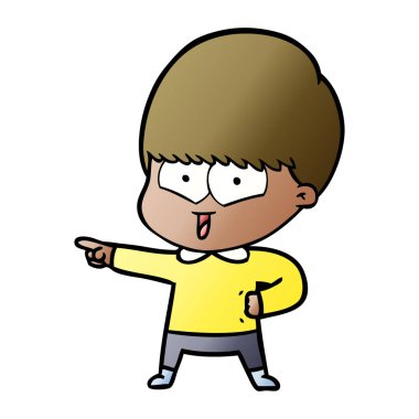 vektör çizim karikatür mutlu çocuk