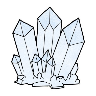 çizgi film kristalleri vektör çizim