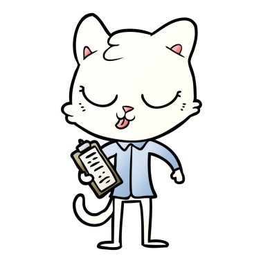 Çizgi film kedisinin vektör çizimi