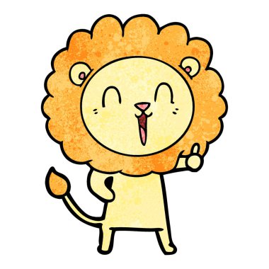 Çizgi film aslanının vektör çizimi