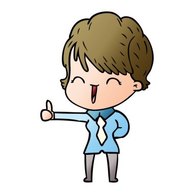 vektör çizim karikatür komik kadın