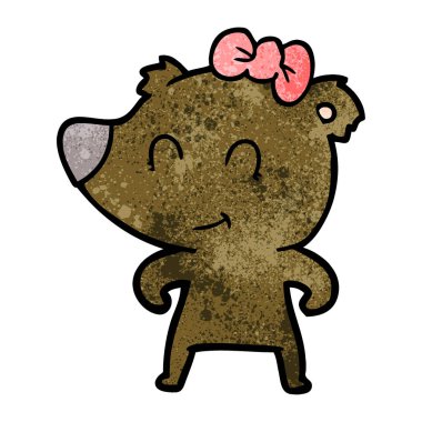 Çizgi film ayısının vektör çizimi