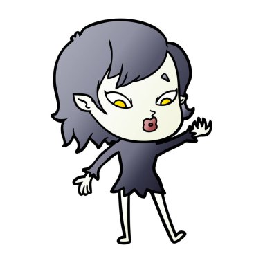 sevimli çizgi vampir kız