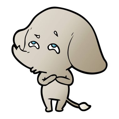 Çizgi film filinin vektör illüstrasyonu