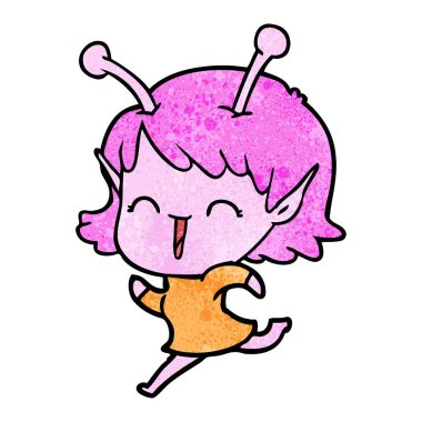 çizgi film yabancı kız gülerek