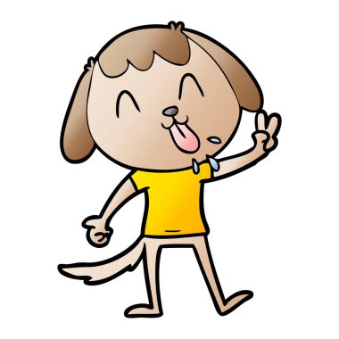 Çizgi film köpeğinin vektör çizimi