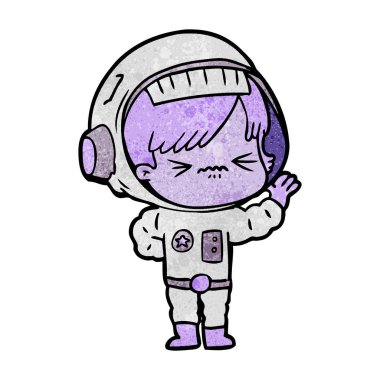 sallayarak kızgın çizgi film alan kız