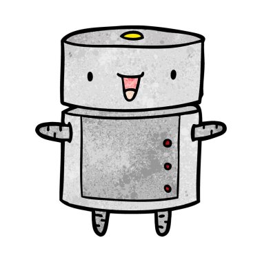 Çizgi film robotunun vektör çizimi