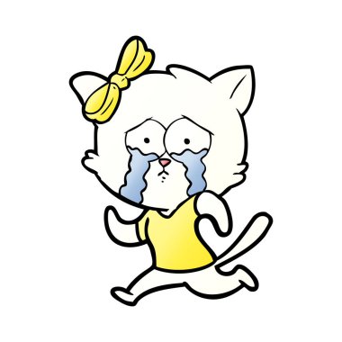 Çizgi film kedisinin vektör çizimi