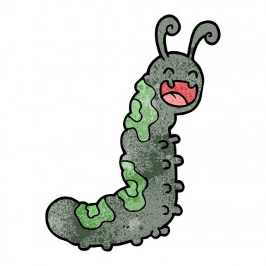 komik karikatür caterpillar vektör çizim