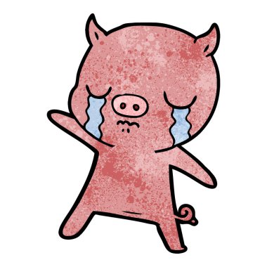 Çizgi film domuzunun vektör çizimi