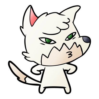 Çizgi film tilkisinin vektör çizimi