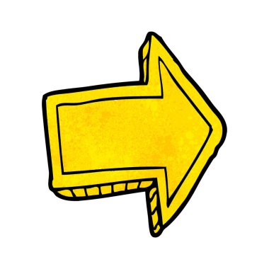 vektör çizim karikatür işaret eden ok