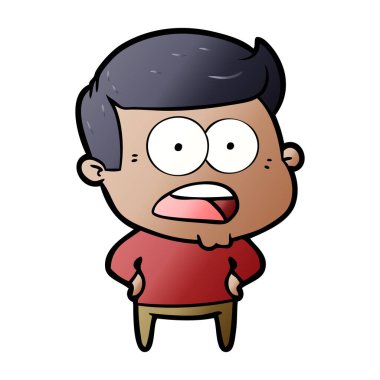 vektör çizim karikatür dostum şok