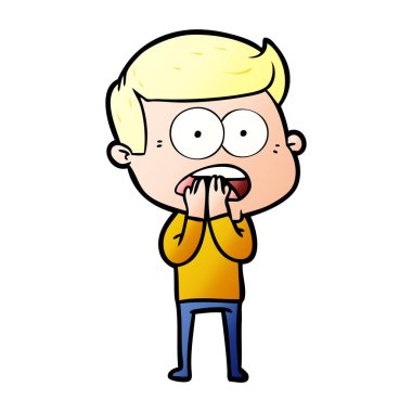 vektör çizim karikatür dostum şok