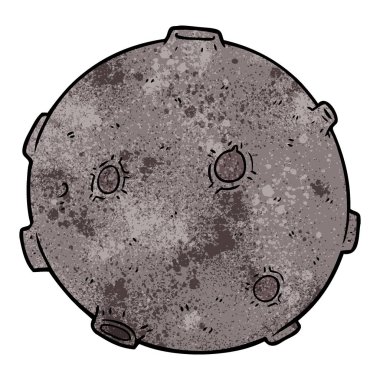 Çizgi film uydusunun vektör çizimi