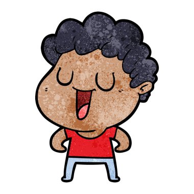 vektör çizim karikatür adam gülen