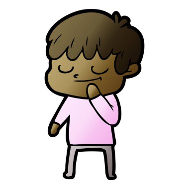 vektör çizim karikatür mutlu çocuk