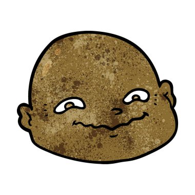 vektör çizim karikatür kel adam