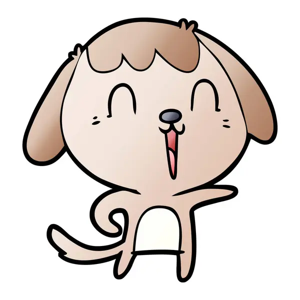 Illustration Vectorielle Chien Dessin Animé Mignon — Image vectorielle