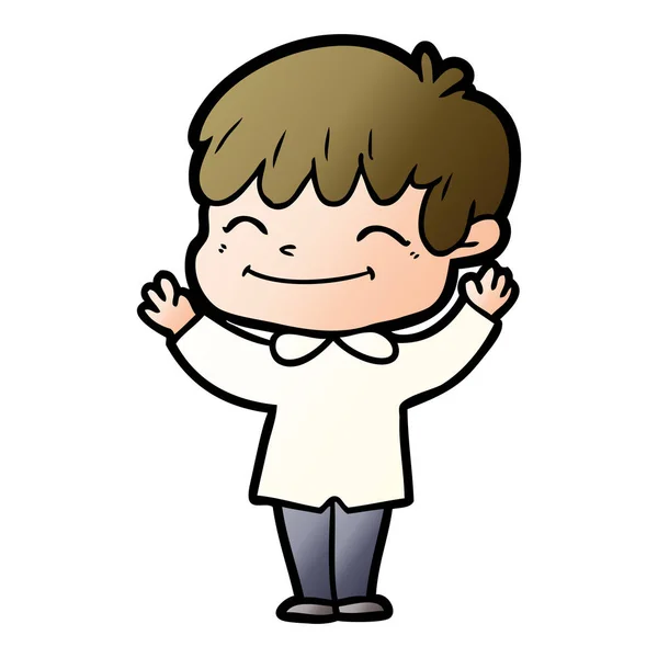 卡通人物快乐男孩的矢量插图 — 图库矢量图片