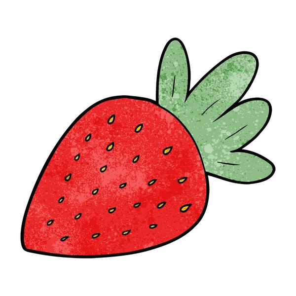 Vector Illustration Cartoon Strawberry — Stock Vector
