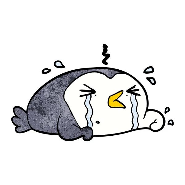 Illustrazione Vettoriale Del Cartone Animato Pinguino — Vettoriale Stock