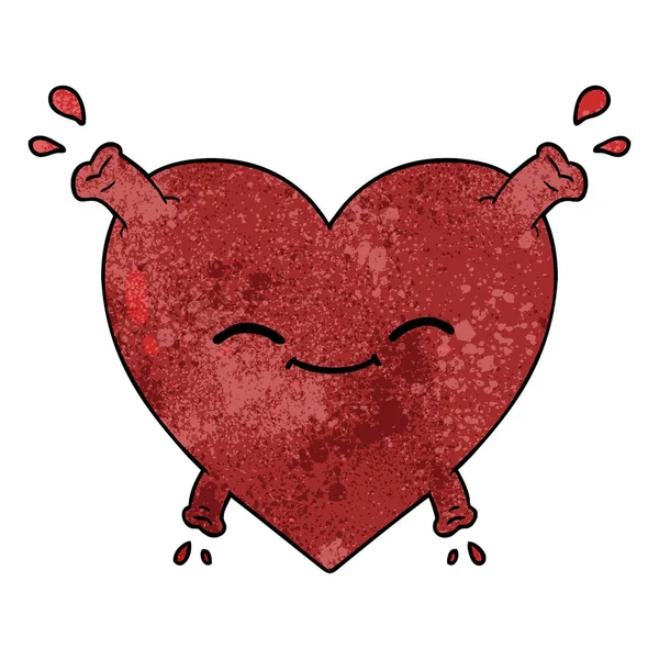 Vektor Illustration Von Cartoon Glückliches Herz — Stockvektor