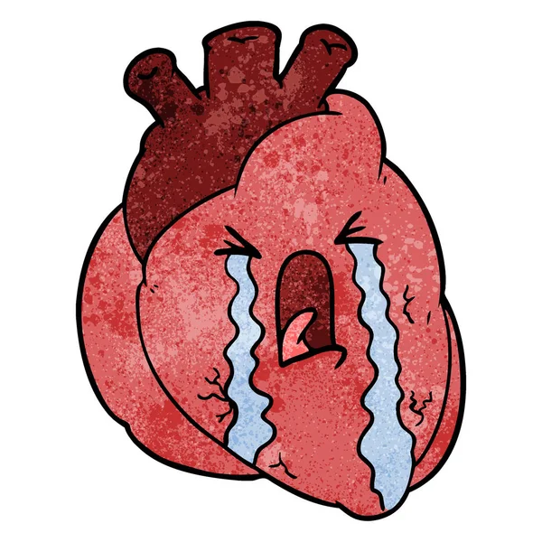 Vektor Illustration Tecknad Hjärta — Stock vektor