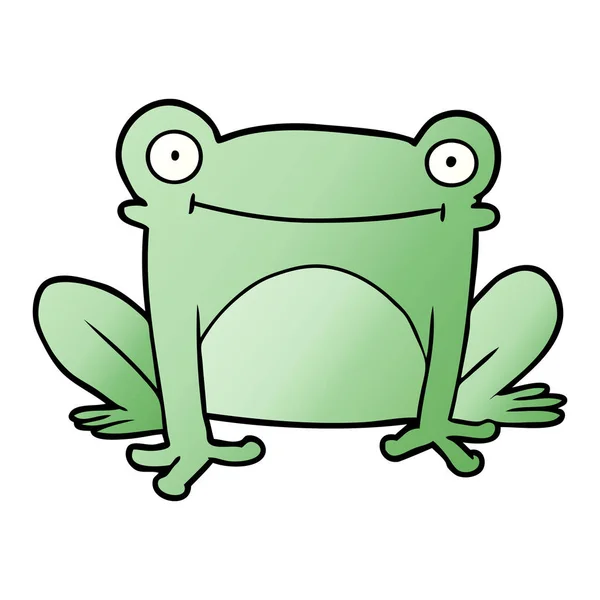 Vector Illustration Cartoon Frog — Stock Vector