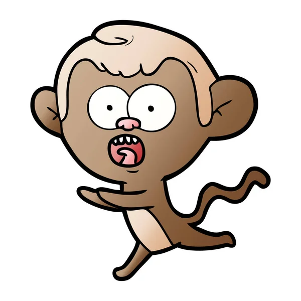 Εικονογράφηση Διάνυσμα Καρτούν Σοκαρισμένος Μαϊμού — Διανυσματικό Αρχείο