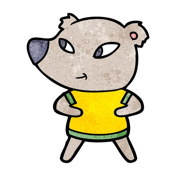 Vector Ilustración Lindo Oso Dibujos Animados — Vector de stock