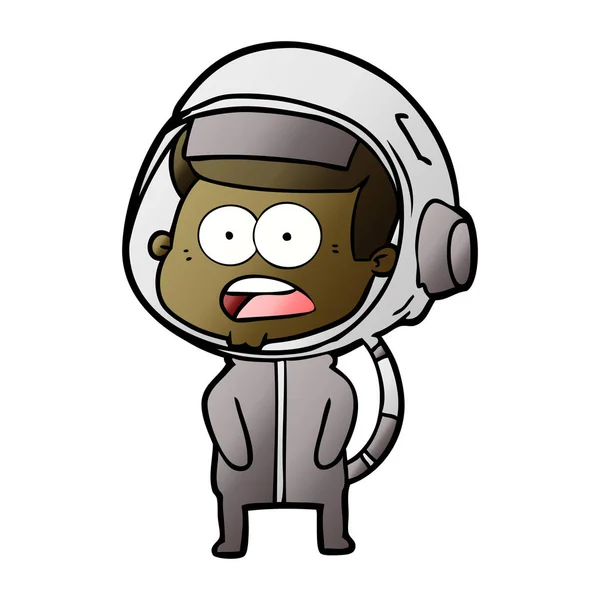 Vector Illustration Cartoon Astronaut — Stock Vector