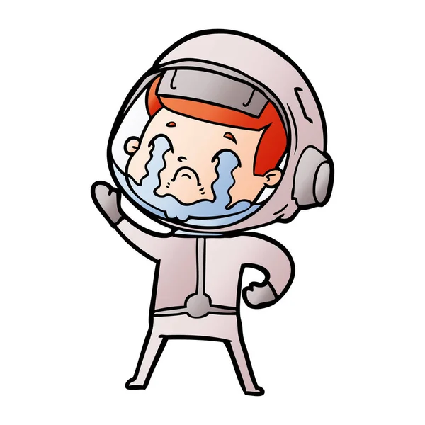 Ilustracja Wektor Astronauta Kreskówki — Wektor stockowy