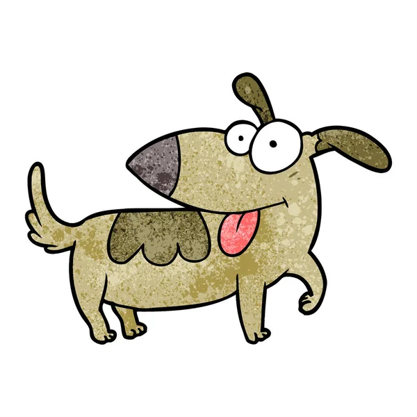 Vector Illustration Cartoon Happy Dog — Stock Vector