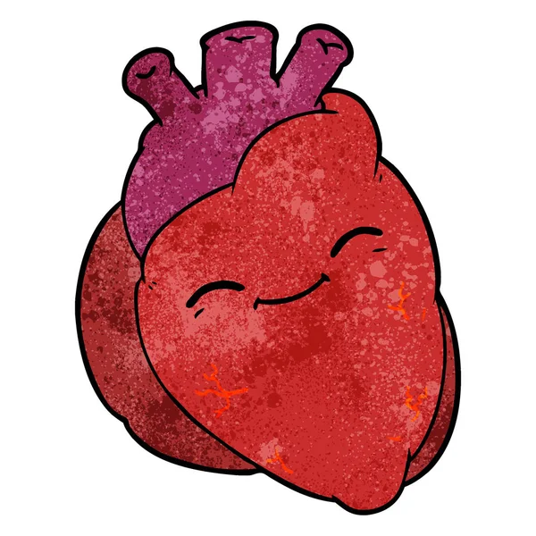 Vektör çizim karikatür mutlu kalp